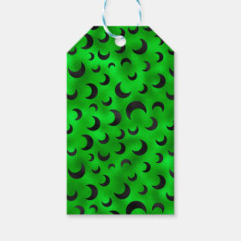 HALLOWEEN GRÜN MIT SCHWARZEN HALBEN GESCHENKANHÄNGER