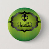 Halloween-grüne Alien Button (Vorderseite)