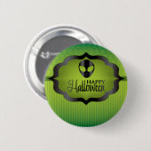 Halloween-grüne Alien Button (Vorne & Hinten)