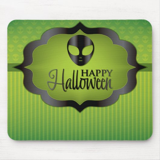Halloween-grüne Alien Mousepad (Vorne)
