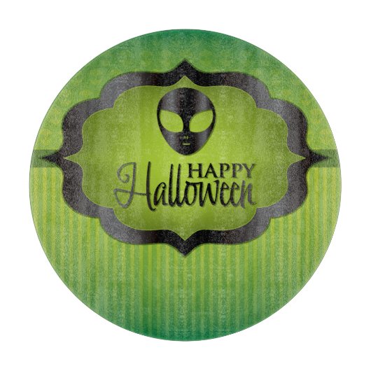 Halloween-grüne Alien Schneidebrett (Vorderseite)
