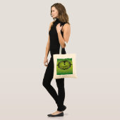 Halloween-grüne Alien Tragetasche (Vorderseite (Model))