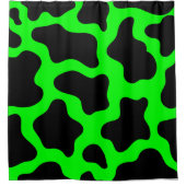 halloween, grüne Kuh Duschvorhang (Vorderseite)