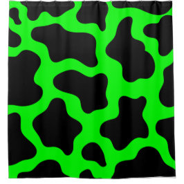 halloween, grüne Kuh Duschvorhang