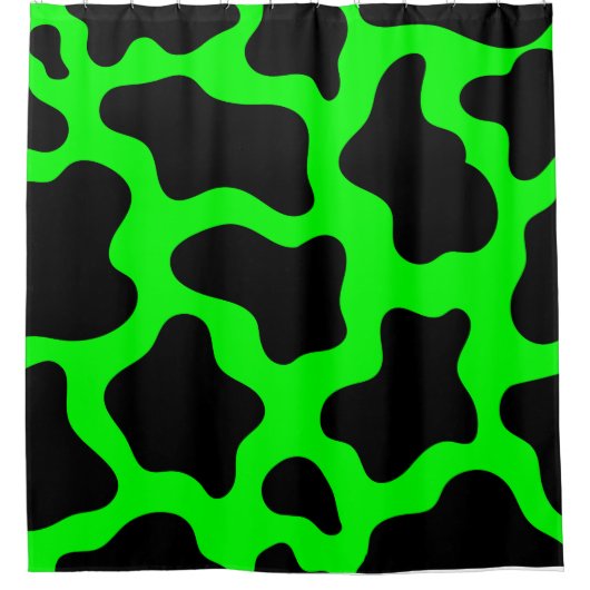 halloween, grüne Kuh Duschvorhang (Vorderseite)