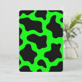 halloween, grüne Kuh Einladung (Stehend Vorderseite)