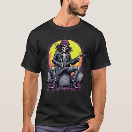 Halloween Grunge Skeleton T-Shirt (Vorderseite)