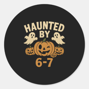 Halloween Grusel 67 Six Seven Meme 1 (11) Runder Aufkleber