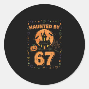 Halloween Grusel 67 Six Seven Meme 1 (12) Runder Aufkleber