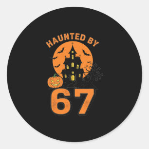 Halloween Grusel 67 Six Seven Meme 1 (1)  Runder Aufkleber
