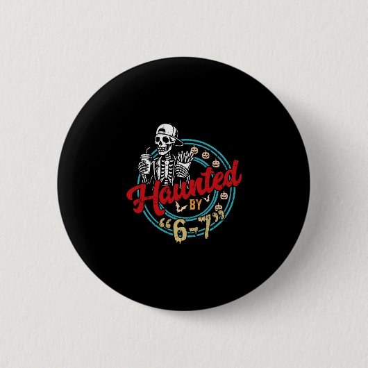 Halloween Grusel 67 Six Seven Meme 1 (24) Button (Vorderseite)