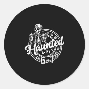 Halloween Grusel 67 Six Seven Meme 1 (2)  Runder Aufkleber