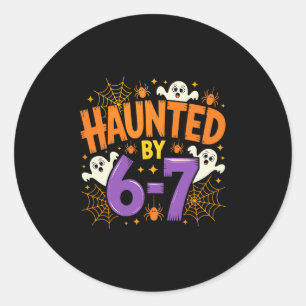 Halloween Grusel 67 Six Seven Meme 1 (3) Runder Aufkleber