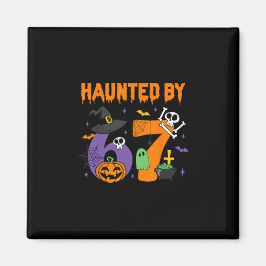 Halloween Grusel 67 Six Seven Meme 1 (4)  Magnet (Vorne)