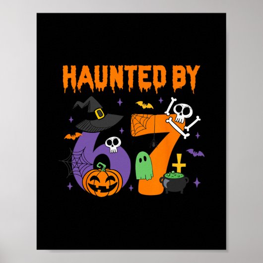 Halloween Grusel 67 Six Seven Meme 1 (4) Poster (Vorne)