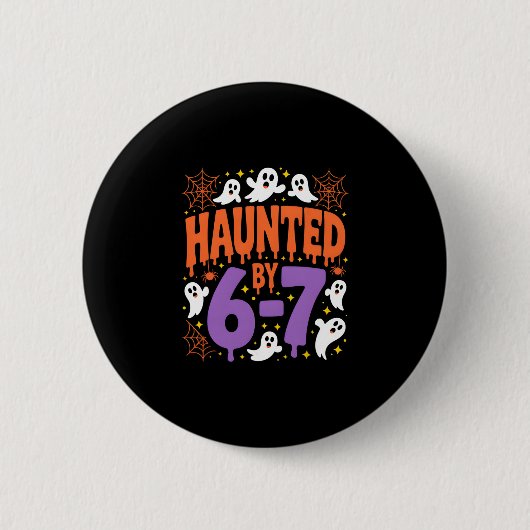 Halloween Grusel 67 Six Seven Meme 1 (5) Button (Vorderseite)