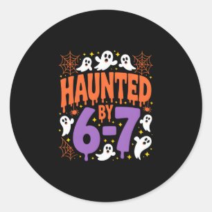 Halloween Grusel 67 Six Seven Meme 1 (5) Runder Aufkleber