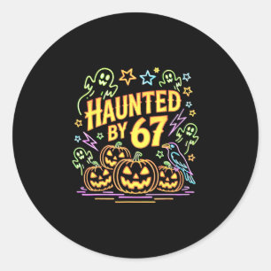 Halloween Grusel 67 Six Seven Meme 1 (6)  Runder Aufkleber
