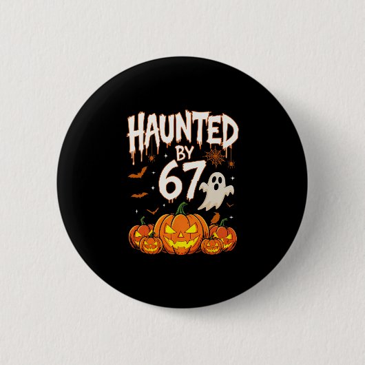 Halloween Grusel 67 Six Seven Meme 1 (7) Button (Vorderseite)