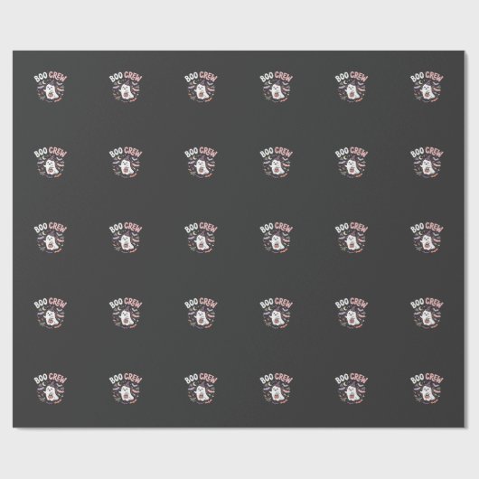 Halloween Grusel Crew Geist Geschenkpapier (Flach)
