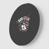 Halloween Grusel Crew Geist Große Wanduhr (Winkel)