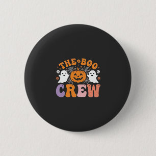 Halloween Grusel-Crew Geist Kürbis Design_1 Button