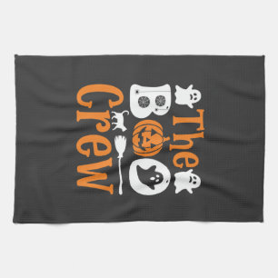 Halloween Grusel-Crew Geist Kürbis Katzen Design Geschirrtuch