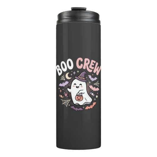 Halloween Grusel Crew Geist Thermosbecher (Vorderseite)