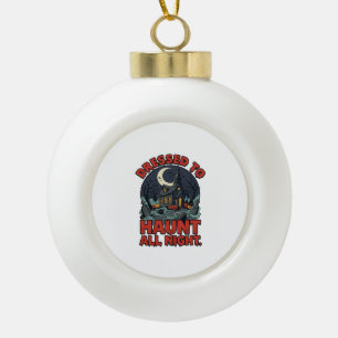 Halloween Grusel-Friedhof-Kostüm-Nacht Keramik Kugel-Ornament