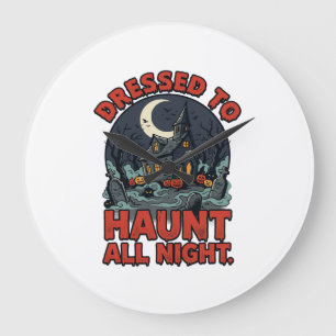 Halloween Grusel-Friedhof-Kostümnacht Große Wanduhr