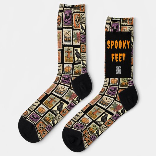 Halloween Grusel Füße Crew Socken (Linkes Detail)