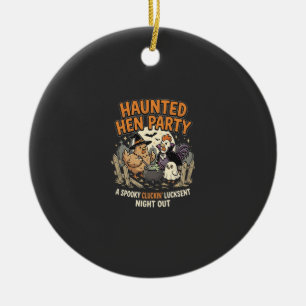 Halloween Grusel-Henne-Party Keramik Ornament