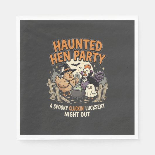 Halloween Grusel-Henne-Party Serviette (Vorderseite)