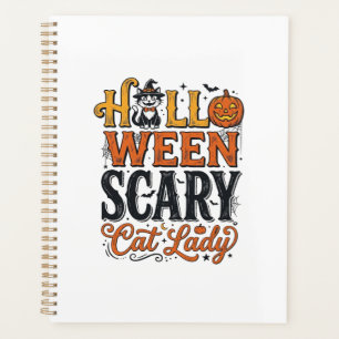 Halloween Grusel Katzenlady Vintage Katze-Shirt-De Planer