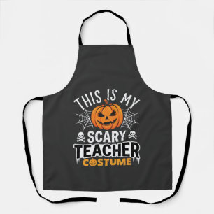 Halloween-Grusel-Lehrer-Kostüm-Kürbis-Design Schürze