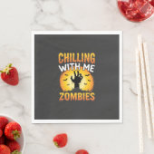 Halloween Grusel Mit Mir Zombies Grafik Serviette (Beispiel)