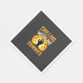 Halloween Grusel Mit Mir Zombies Grafik Serviette (Ecke)
