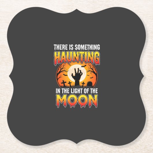 Halloween Grusel Mond Friedhof Horror Untersetzer (Vorderseite)