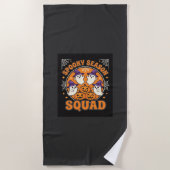 Halloween Grusel-Saison-Squad-Geist-Kürbis-Design Strandtuch (Vorderseite)