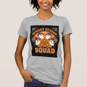 Halloween Grusel-Saison-Team Geist-Kürbis-Design T-Shirt