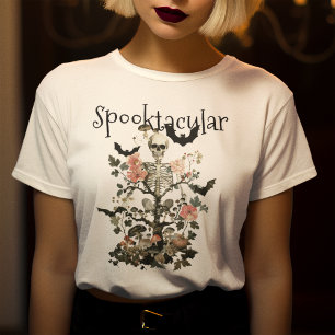 Halloween Grusel Skelett Verzauberter Wald Damen T-Shirt