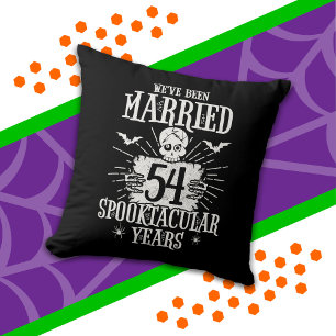 Halloween Grusel-Spektakel 54. Hochzeitstag Kissen
