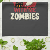 Halloween Gruseldesign mit mir Zombies Geist Geschirrtuch (Gefaltet)