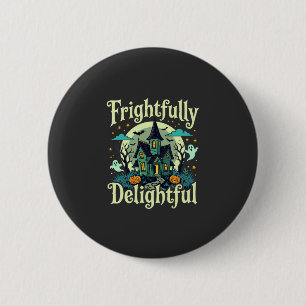 Halloween Gruselig Erfreuliches Spukhaus Vec Button