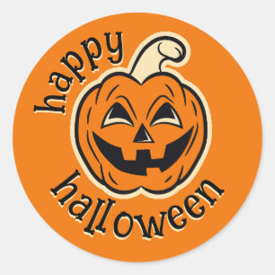 Halloween Gruselig Lustig Süßer Kürbis Runder Aufkleber