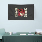 Halloween Gruselig Mit Mir Zombies Geist Design Banner (Messeveranstaltung)