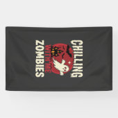 Halloween Gruselig Mit Mir Zombies Geist Design Banner (Horizontal)