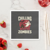 Halloween Gruselig Mit Mir Zombies Geist Design Serviette (Beispiel)