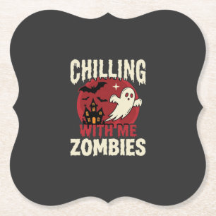 Halloween Gruselig Mit Mir Zombies Geist Design Untersetzer