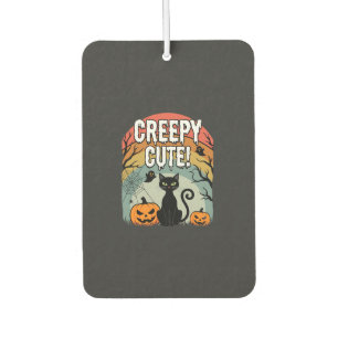Halloween Gruselig Süße Schwarze Katze Kürbis Desi Autolufterfrischer
